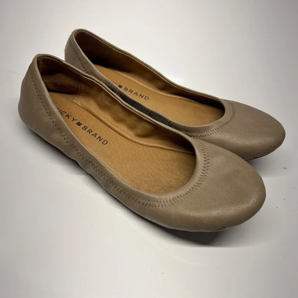 Lucky Brand Erin Women's Size 6.5 EU 37 Brown Ballet‎ Flats Shoes